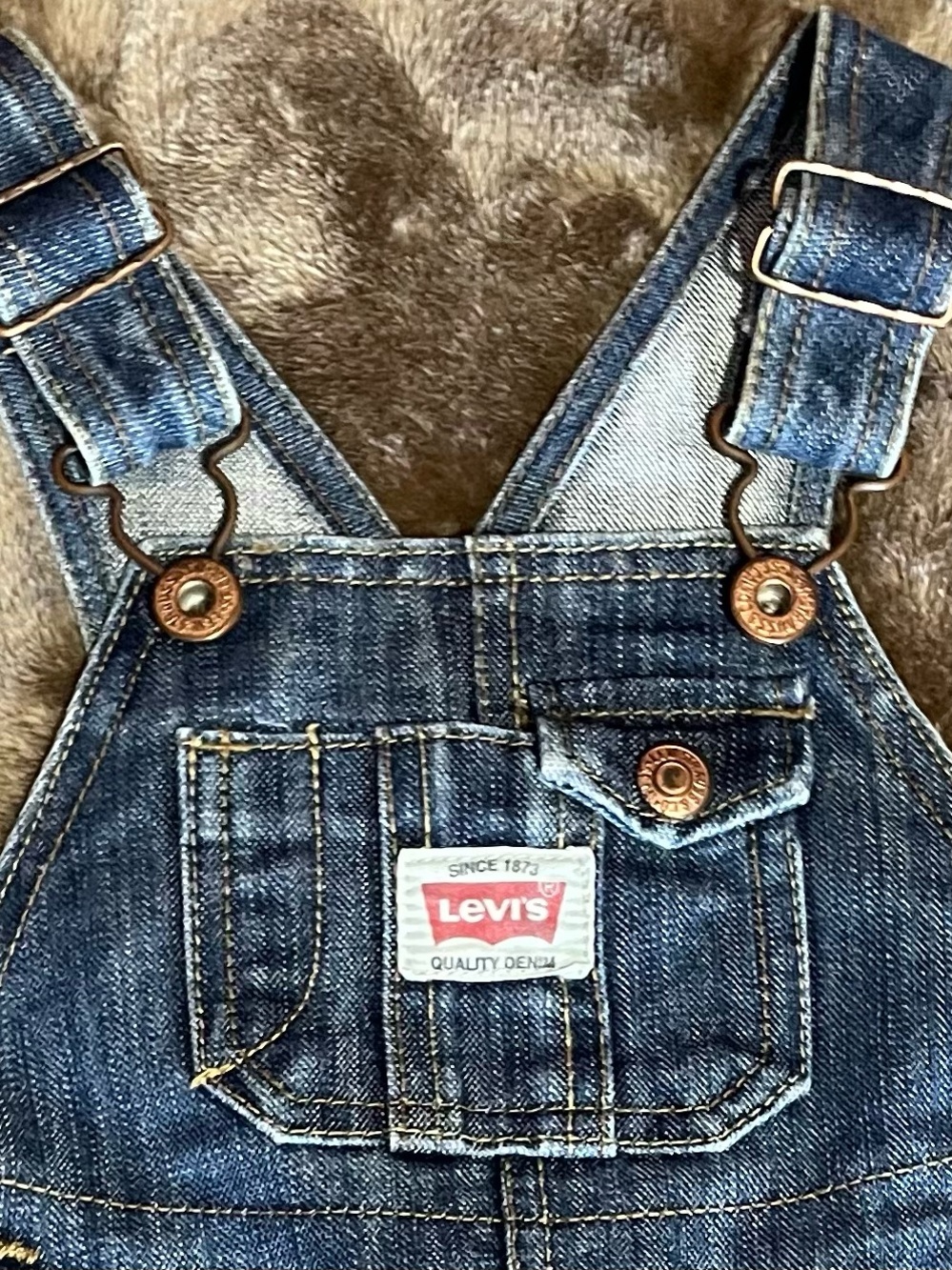 Levi's Dark Blue Kids Denim Overalls